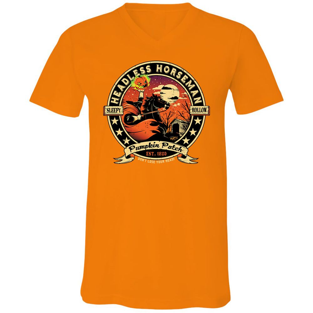Unisex V-Neck T-Shirt - K6WETU45 - Orange - 11