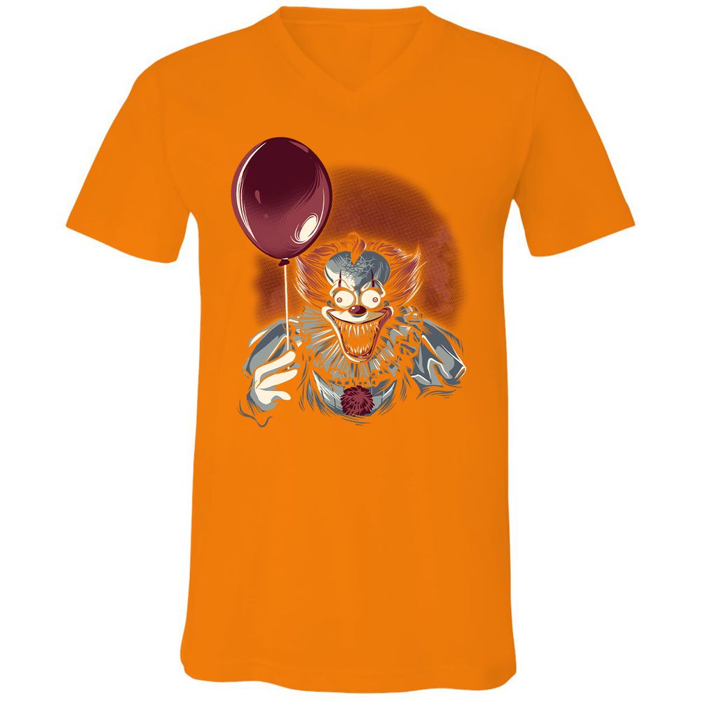 Unisex V-Neck T-Shirt - WVKPBBPE - Orange - 11
