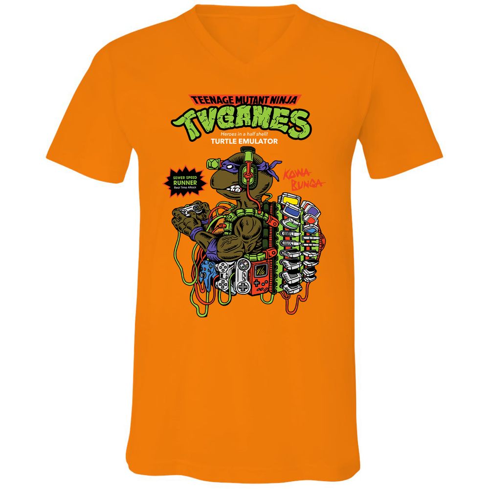 Unisex V-Neck T-Shirt - ADB2KW14 - Orange - 11