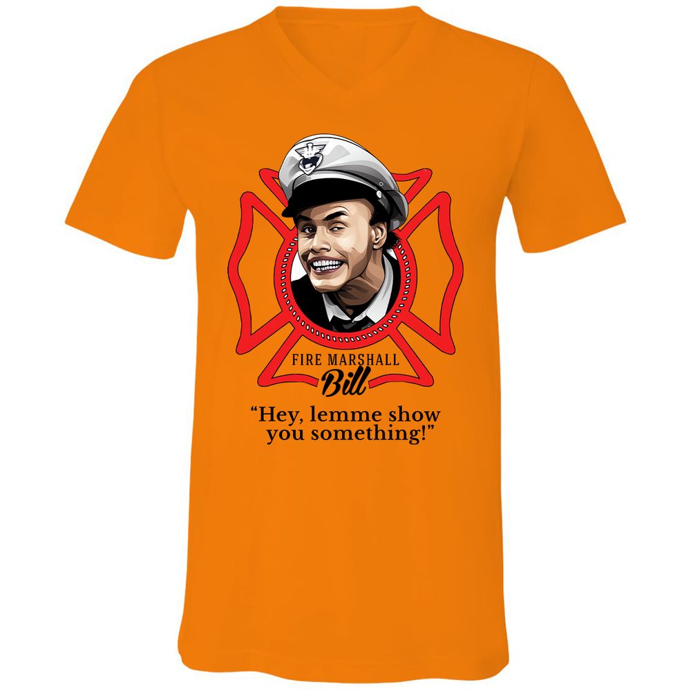 Unisex V-Neck T-Shirt - BE2N96R8 - Orange - 11