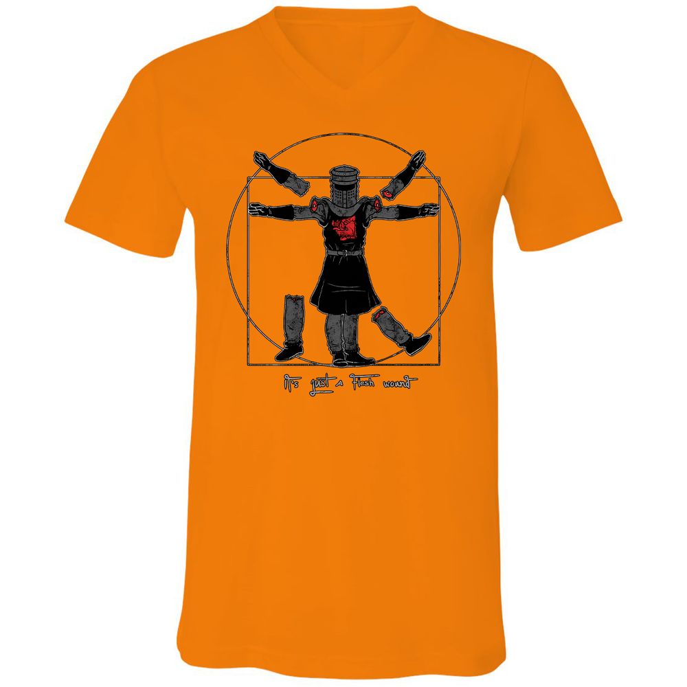Unisex V-Neck T-Shirt - AB9LAFF1 - Orange - 11