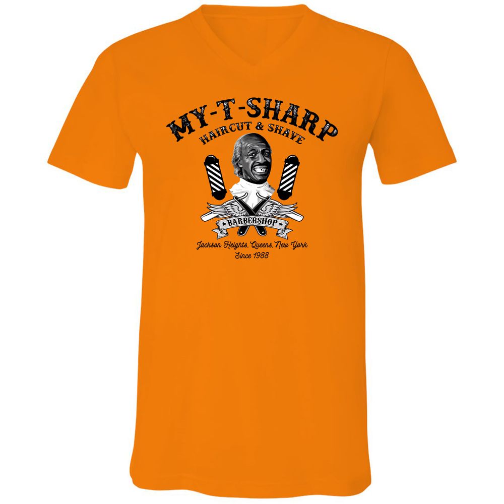 Unisex V-Neck T-Shirt - DFD96A2Y - Orange - 11