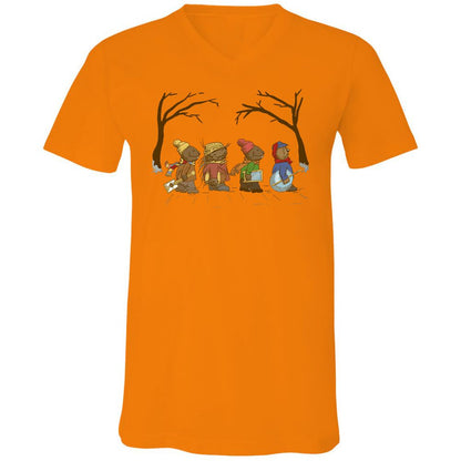 Unisex V-Neck T-Shirt - FRFWSFJ1 - Orange - 11
