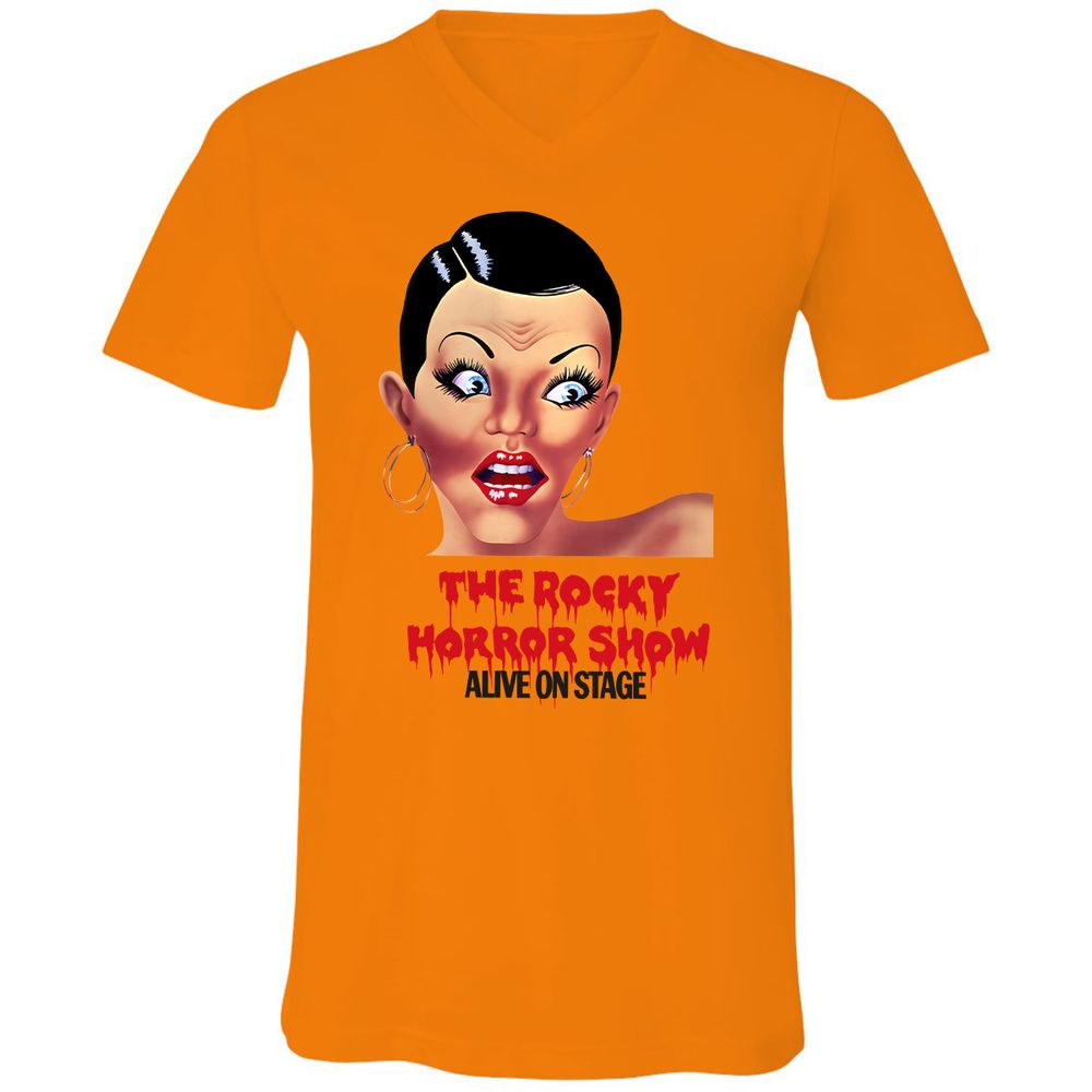 Unisex V-Neck T-Shirt - T3EACHTJ - Orange - 11