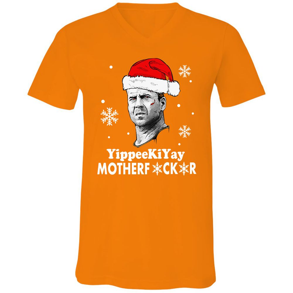 Unisex V-Neck T-Shirt - KFR82TCD - Orange - 11