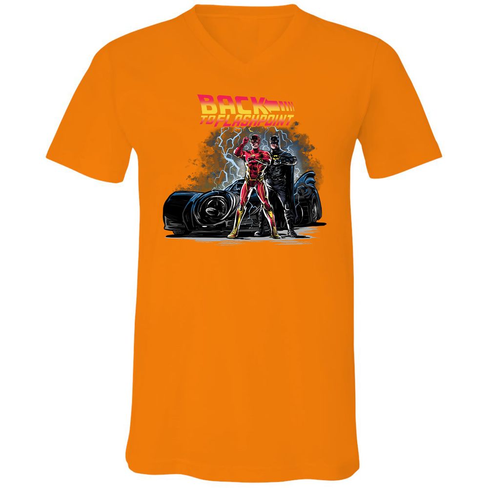 Unisex V-Neck T-Shirt - DBDGQ39V - Orange - 11