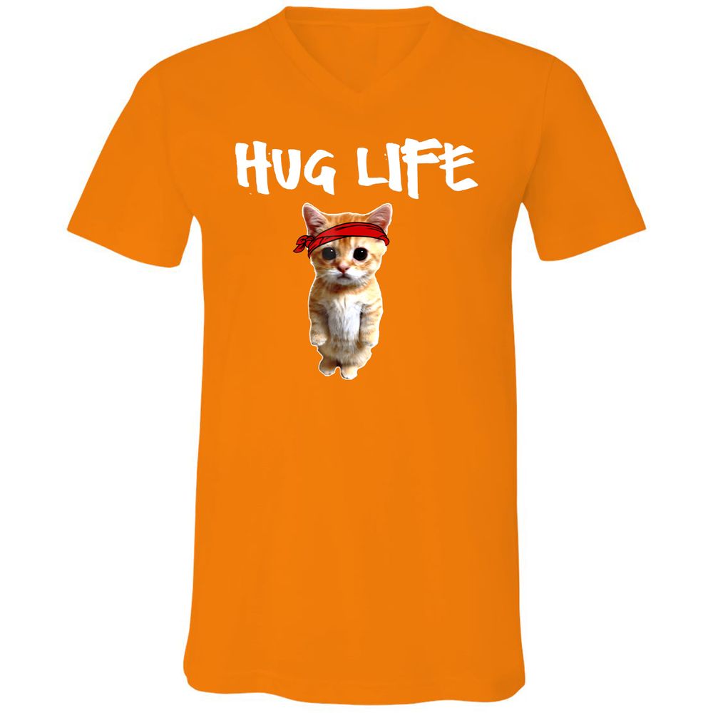 Unisex V-Neck T-Shirt - DQL19X25 - Orange - 11