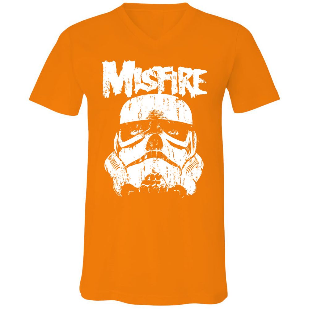 Unisex V-Neck T-Shirt - DYPZNWVS - Orange - 11