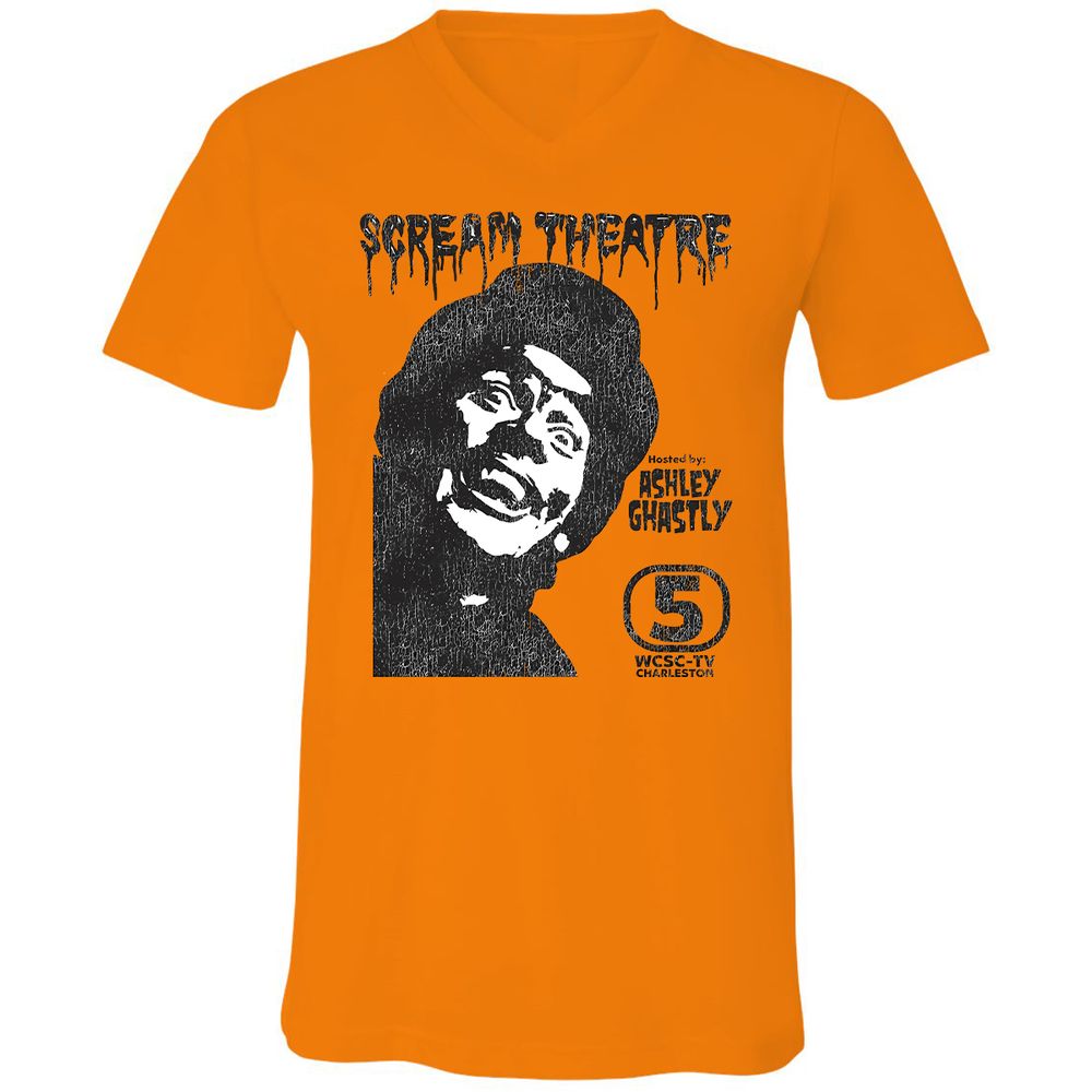 Unisex V-Neck T-Shirt - WMJN9KVP - Orange - 11