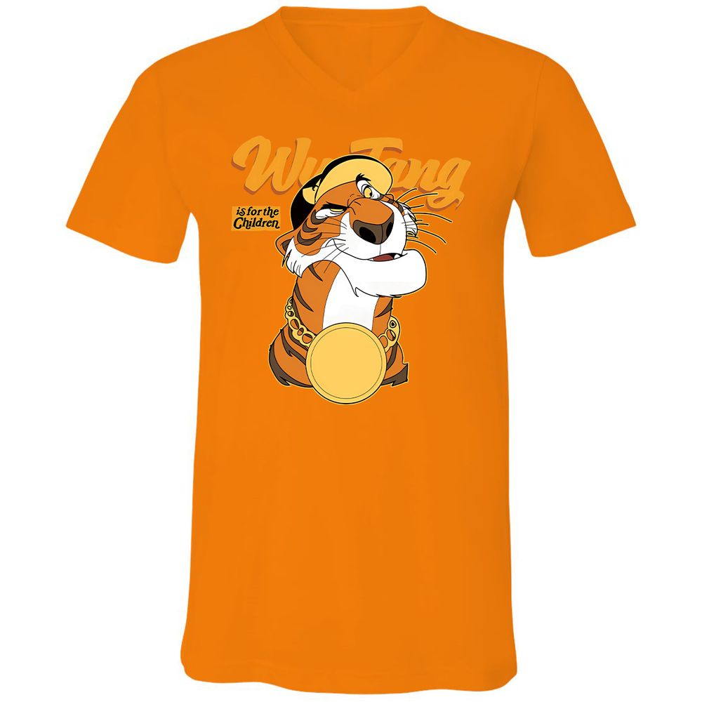 Unisex V-Neck T-Shirt - X3W12NF6 - Orange - 11