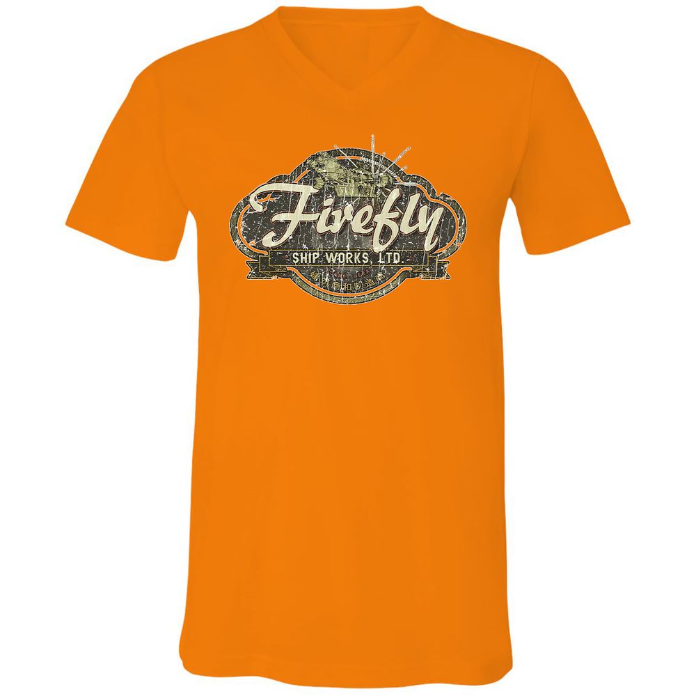 Unisex V-Neck T-Shirt - V816REAA - Orange - 11