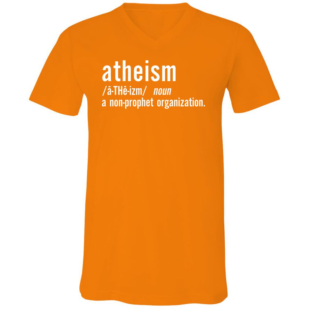 Unisex V-Neck T-Shirt - VLFQDVBP - Orange - 11
