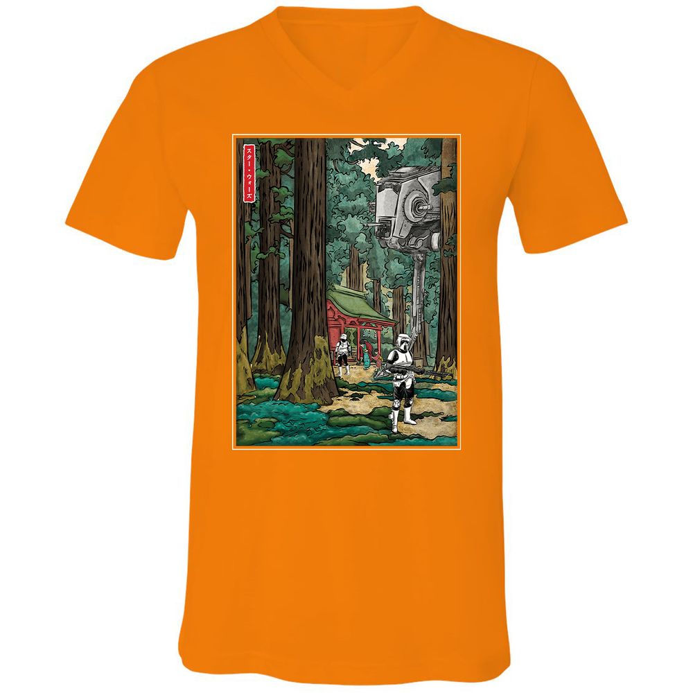 Unisex V-Neck T-Shirt - FMNFN691 - Orange - 11