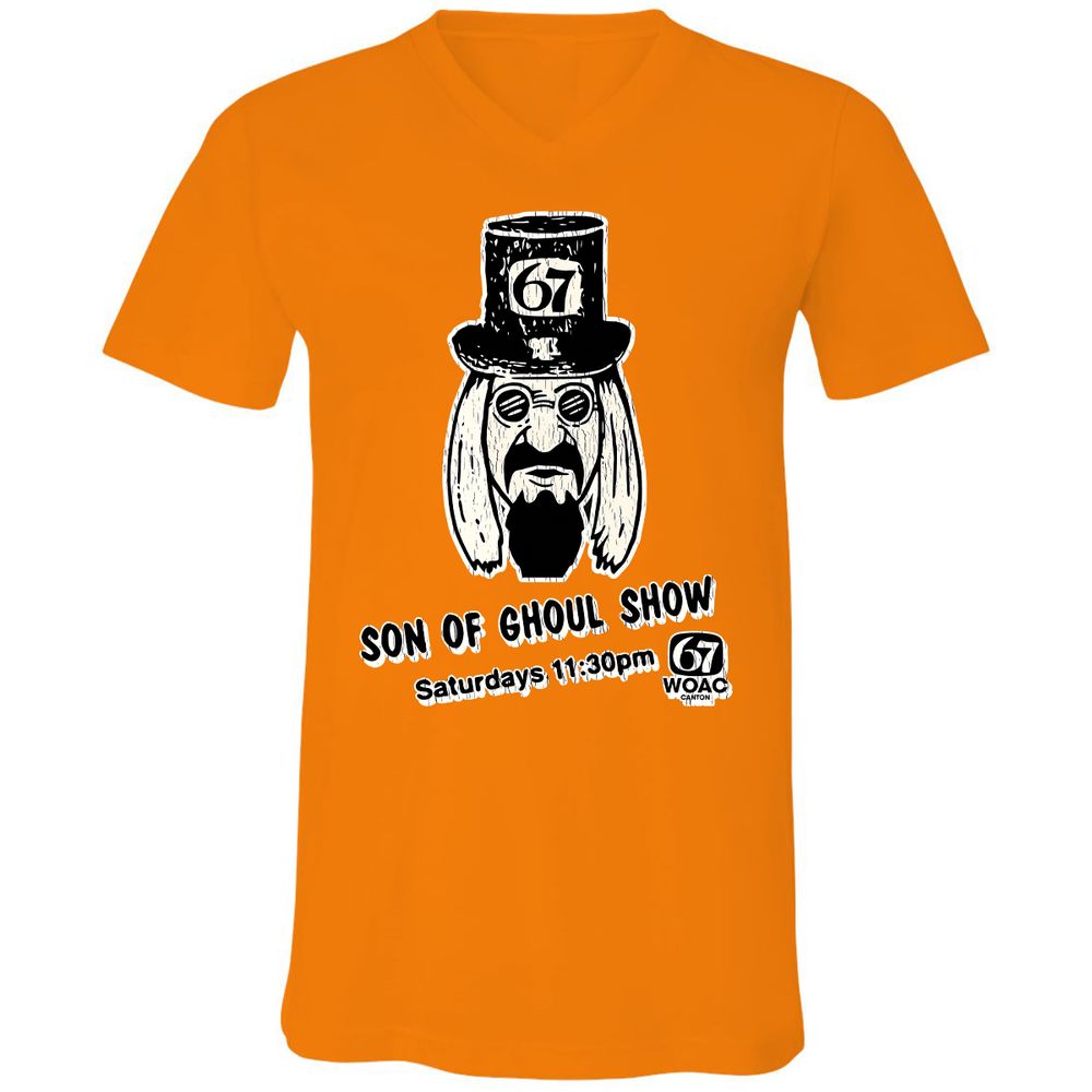 Unisex V-Neck T-Shirt - R5B52KSH - Orange - 11