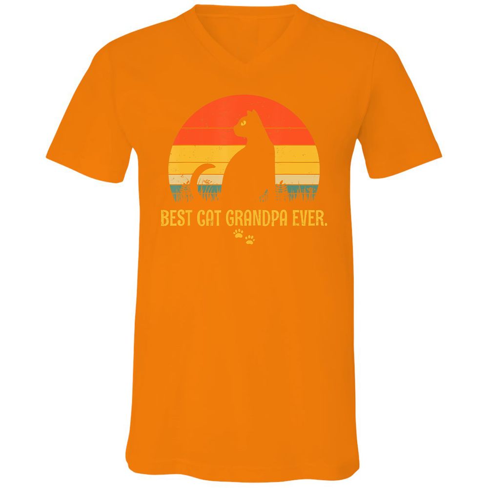 Unisex V-Neck T-Shirt - TEYTEMC5 - Orange - 11