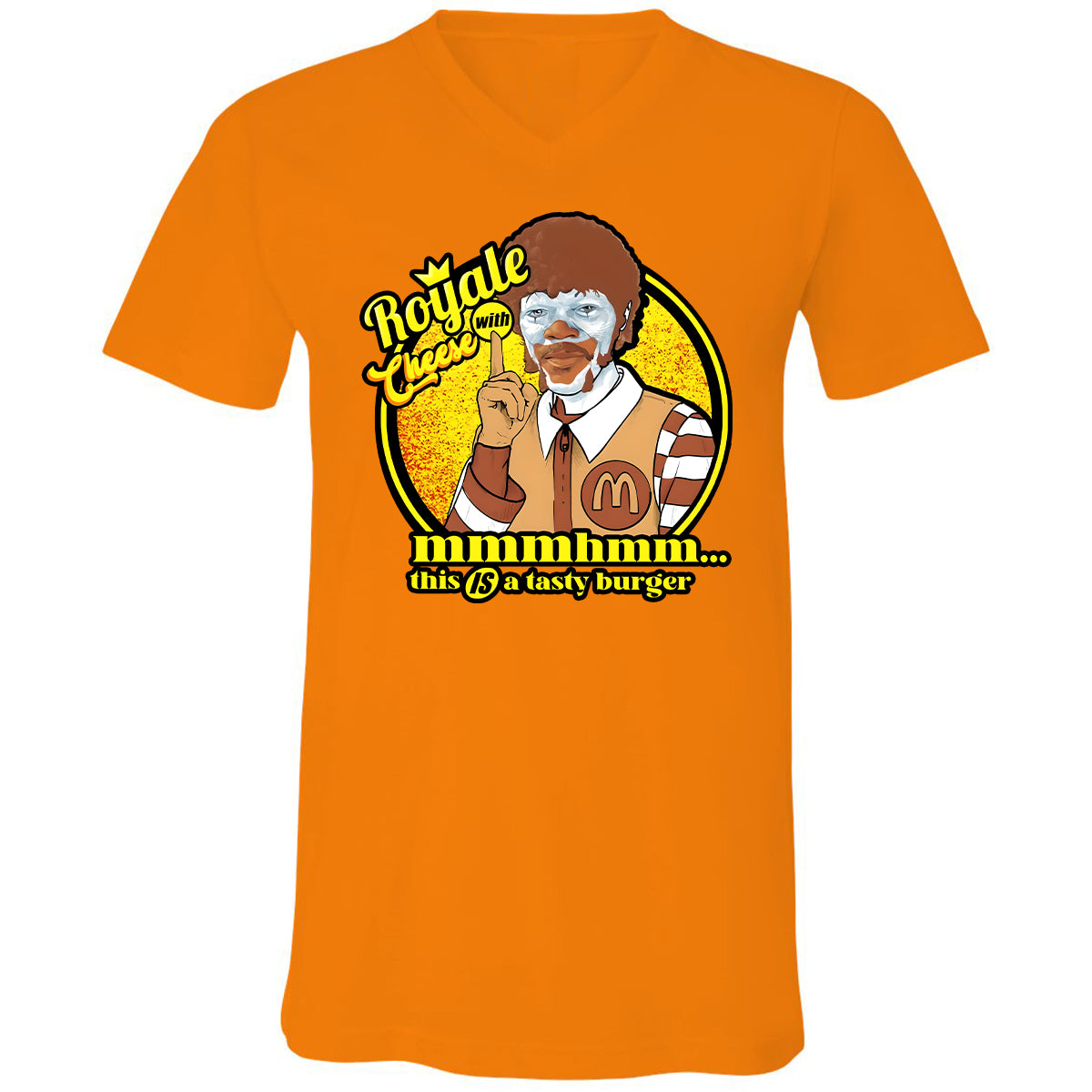 Unisex V-Neck T-Shirt - 9RD1N1D3 - Orange - 11