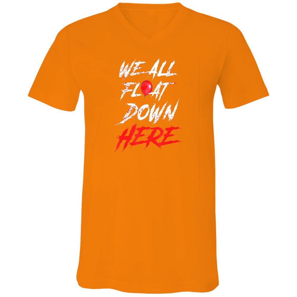 Unisex V-Neck T-Shirt - M4JK839S - Orange - 11
