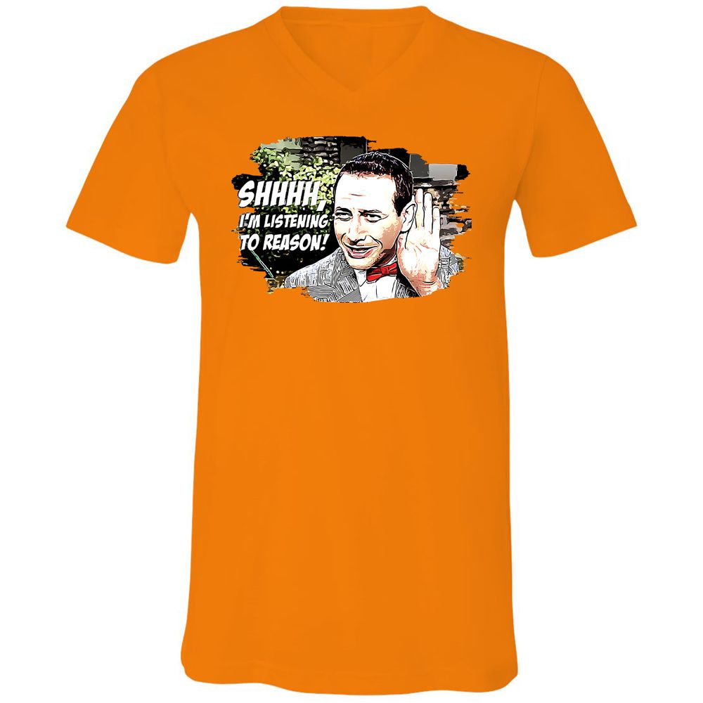 Unisex V-Neck T-Shirt - C4J2TBSS - Orange - 11