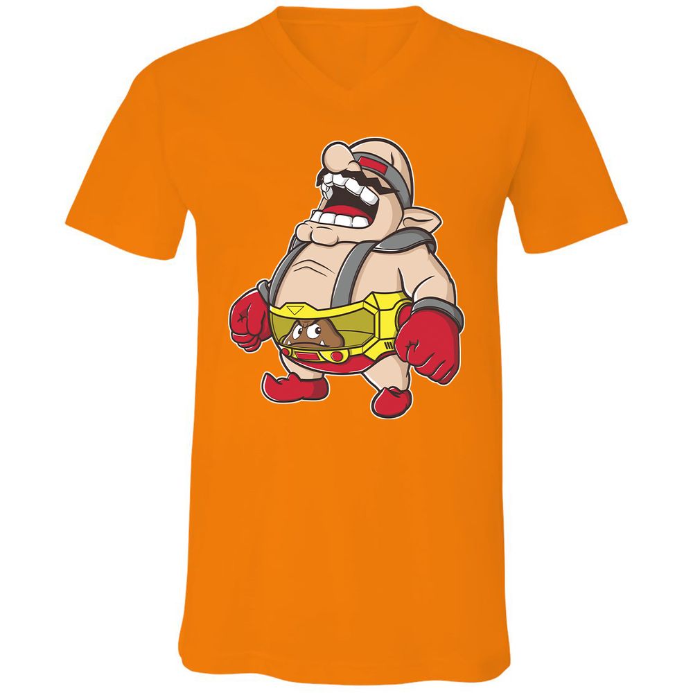 Unisex V-Neck T-Shirt - CGS5X22Z - Orange - 11