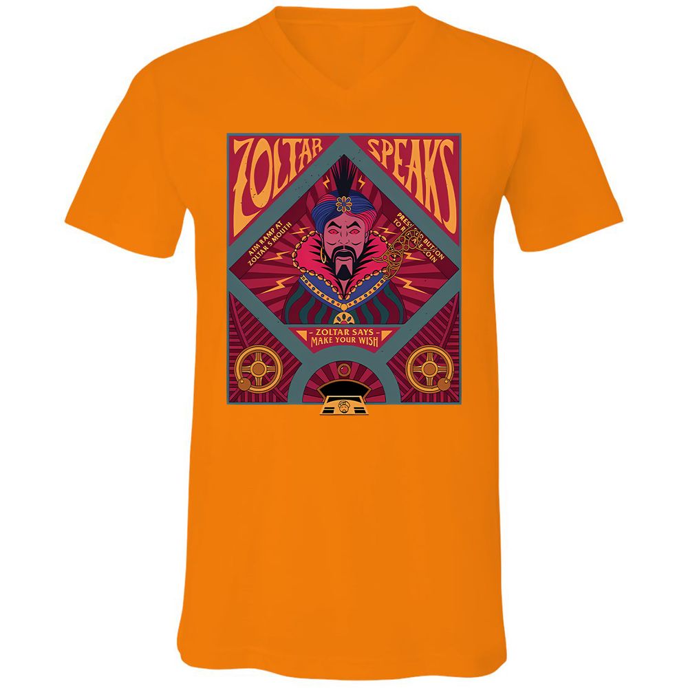 Unisex V-Neck T-Shirt - 6ZF713BD - Orange - 11