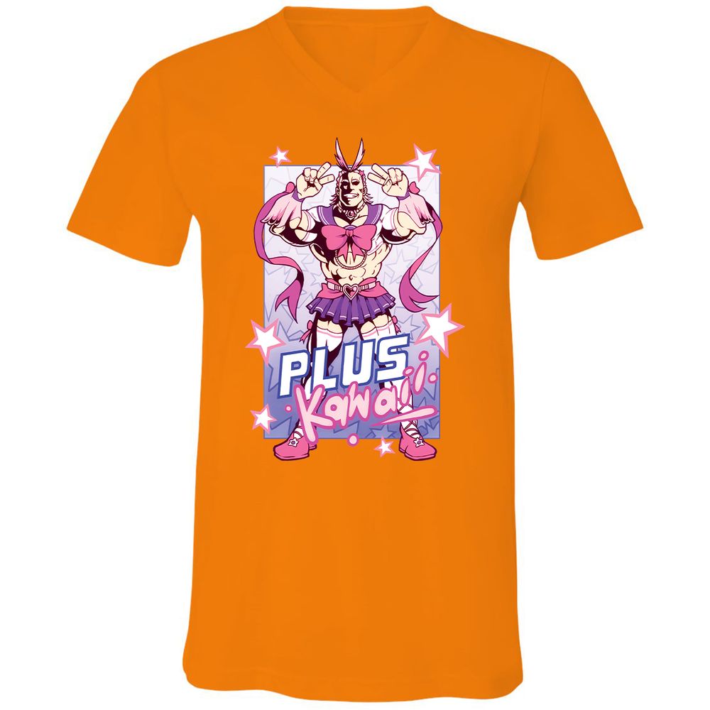Unisex V-Neck T-Shirt - UUR5YS5W - Orange - 11