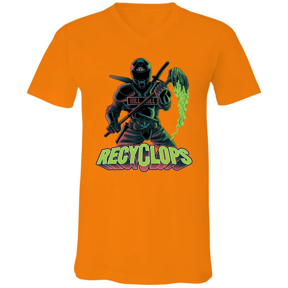 Unisex V-Neck T-Shirt - C4V321YL - Orange - 11