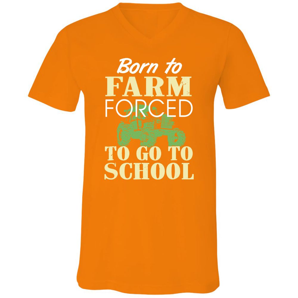 Unisex V-Neck T-Shirt - Z6YABT49 - Orange - 11