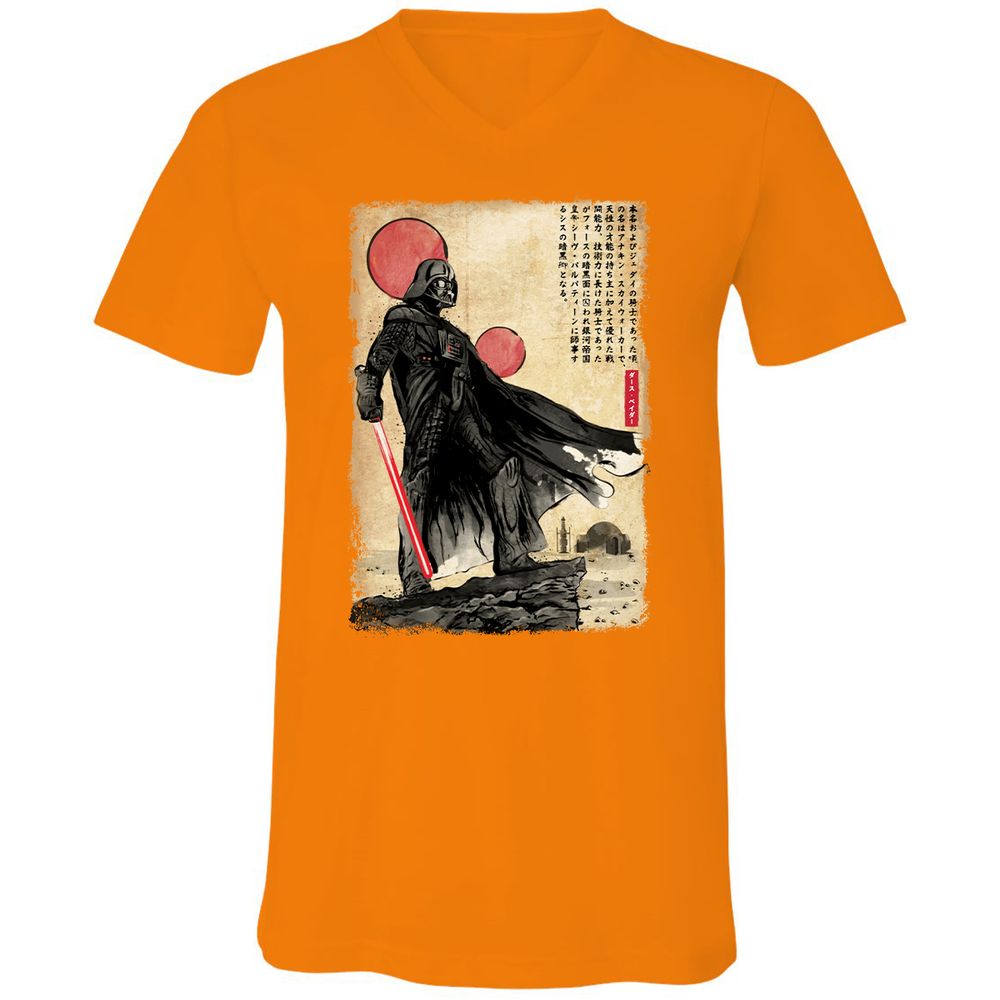 Unisex V-Neck T-Shirt - 9863N7FT - Orange - 11