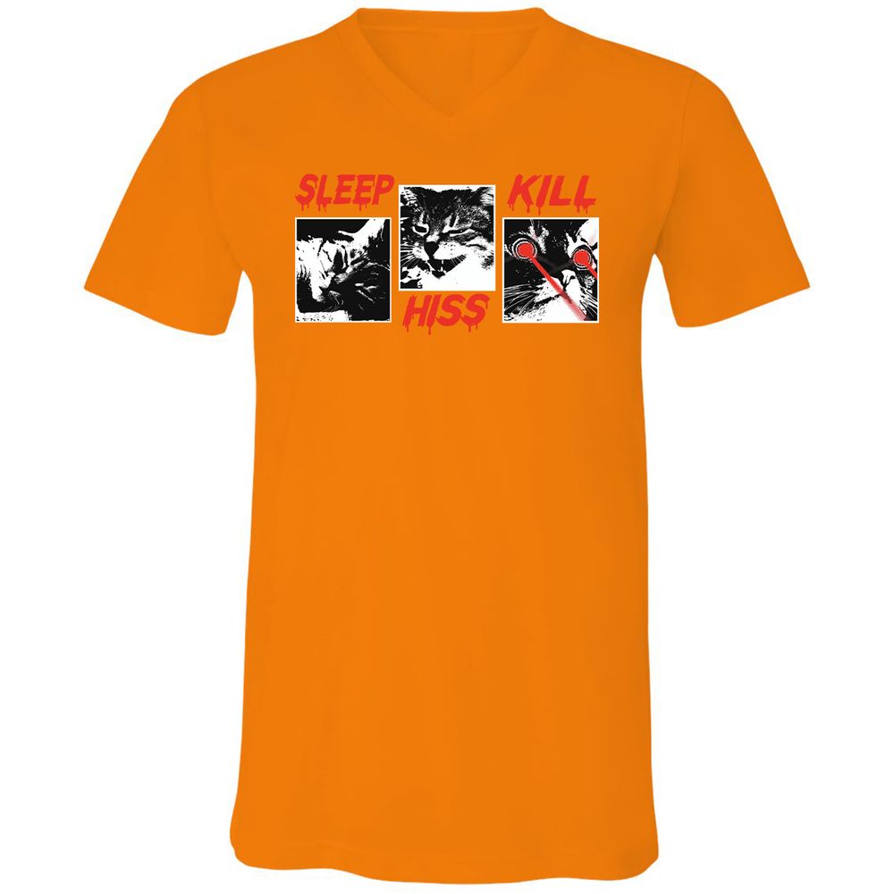 Unisex V-Neck T-Shirt - BXA9SEL9 - Orange - 11