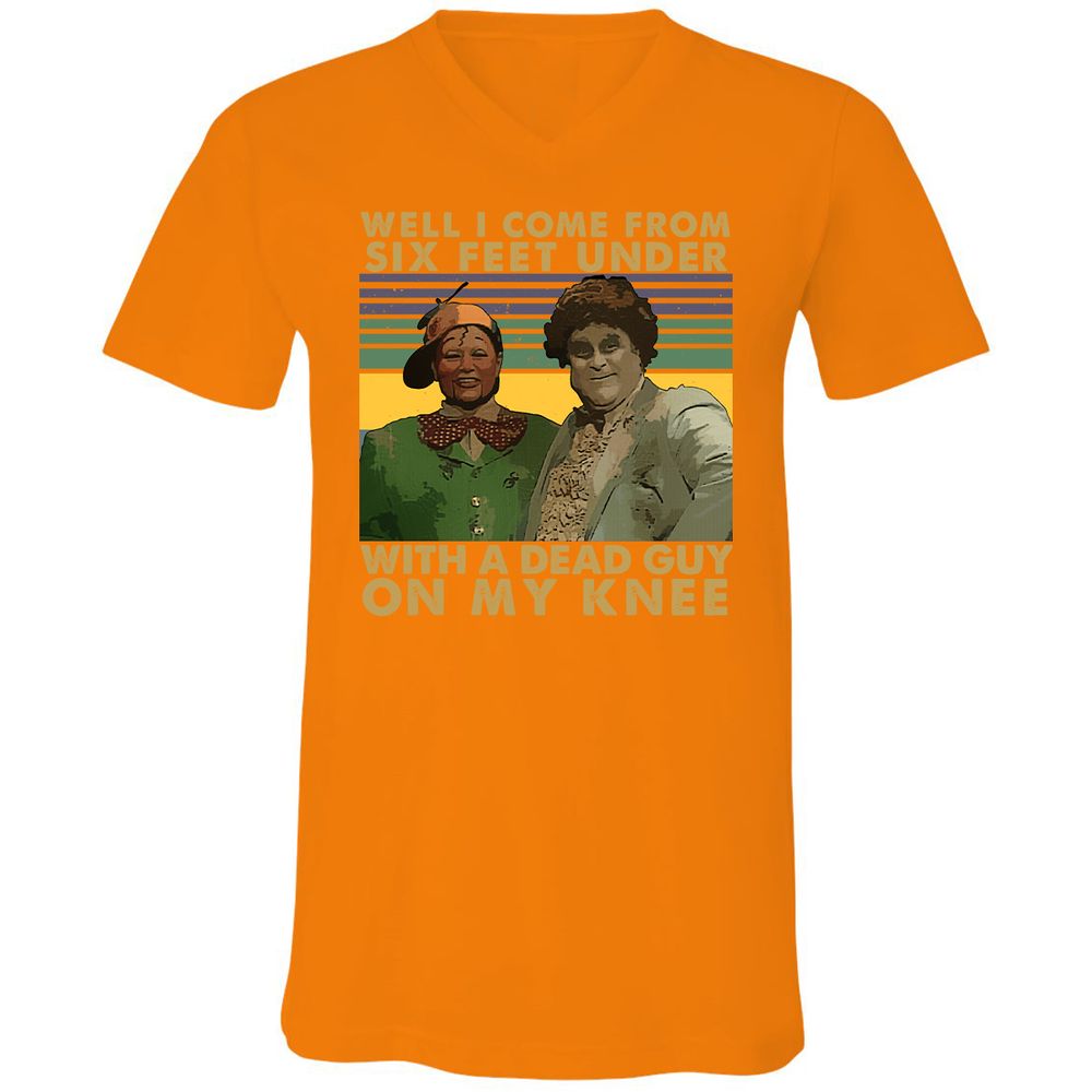 Unisex V-Neck T-Shirt - FXTPZU93 - Orange - 11