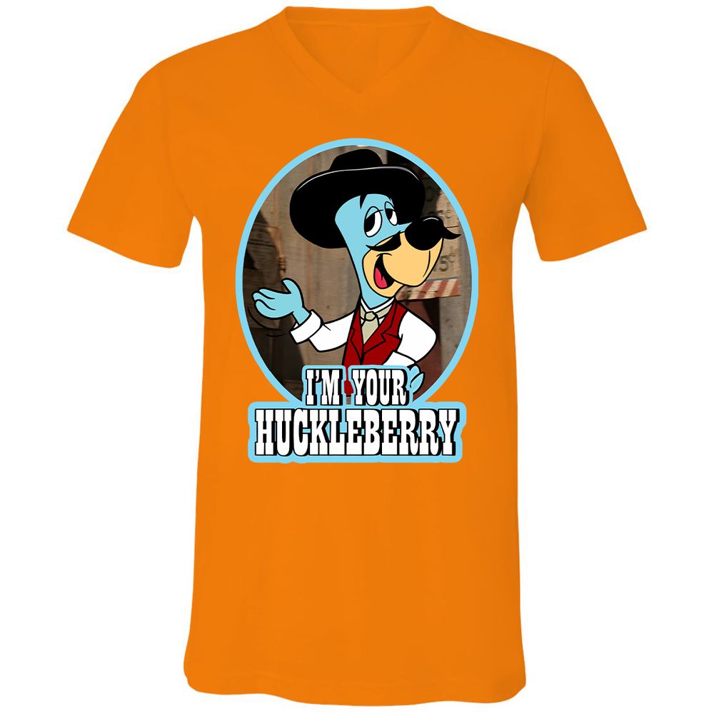 Unisex V-Neck T-Shirt - 8XYAZ9V8 - Orange - 11
