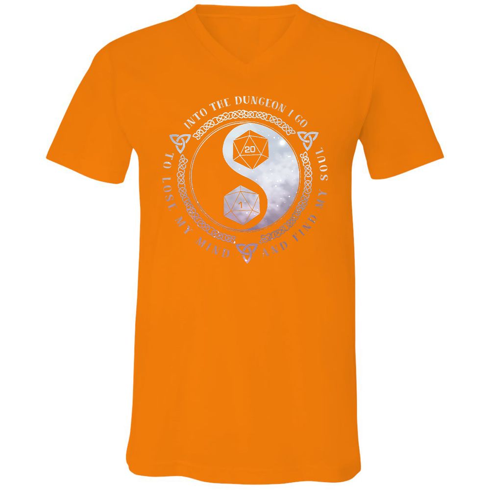 Unisex V-Neck T-Shirt - 8WQV94LW - Orange - 11