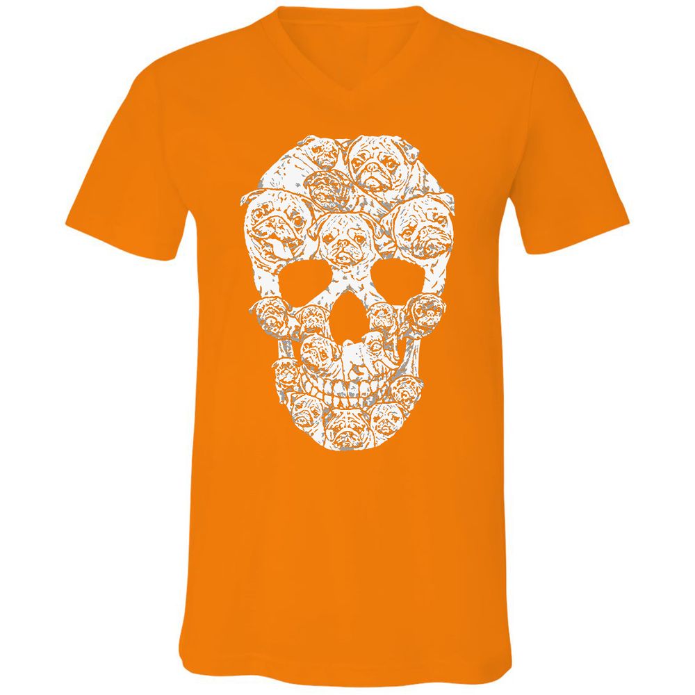 Unisex V-Neck T-Shirt - 5YYCGDZH - Orange - 11