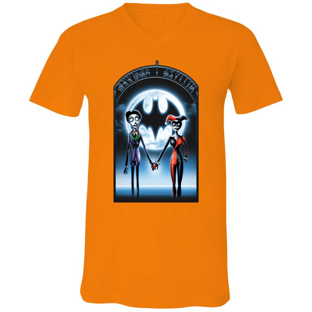Unisex V-Neck T-Shirt - 769HD58M - Orange - 11