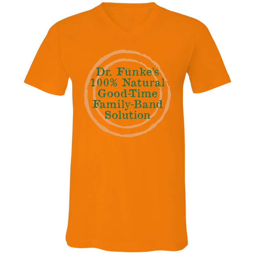 Unisex V-Neck T-Shirt - Y8ZJLUCW - Orange - 11