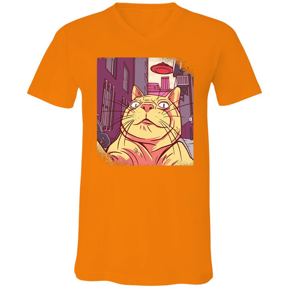 Unisex V-Neck T-Shirt - UPHK71VT - Orange - 11