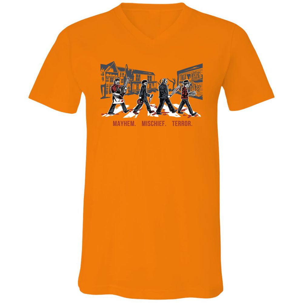 Unisex V-Neck T-Shirt - 1EXGCLM3 - Orange - 11