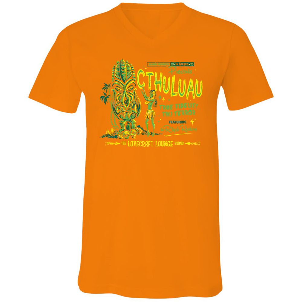 Unisex V-Neck T-Shirt - 5ZC2VZD1 - Orange - 11