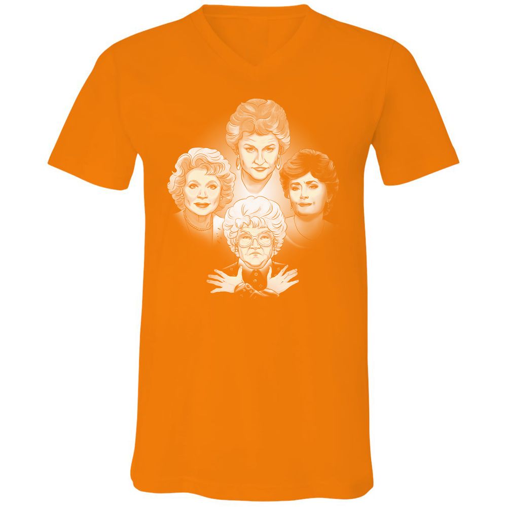 Unisex V-Neck T-Shirt - BH3LFBG5 - Orange - 11
