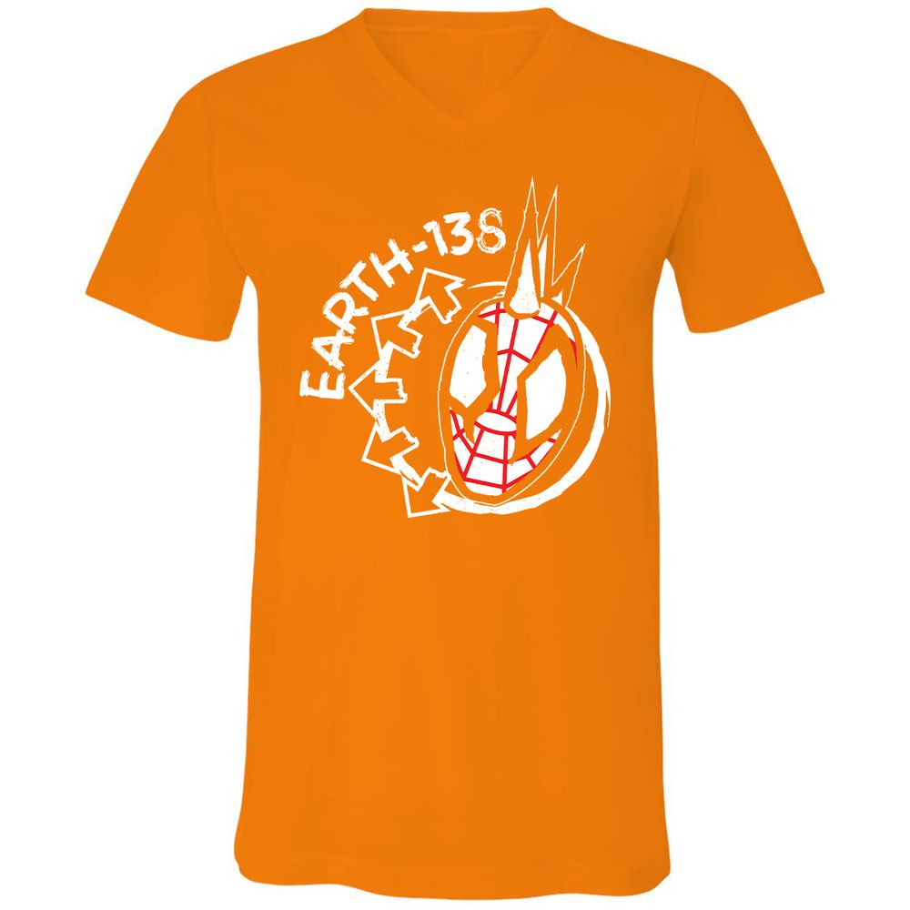 Unisex V-Neck T-Shirt - 52WJGX5Z - Orange - 11
