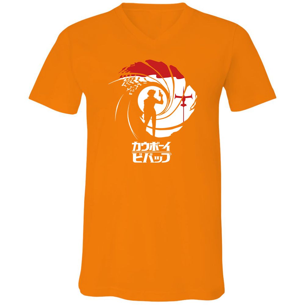 Unisex V-Neck T-Shirt - WJ7MDR21 - Orange - 11