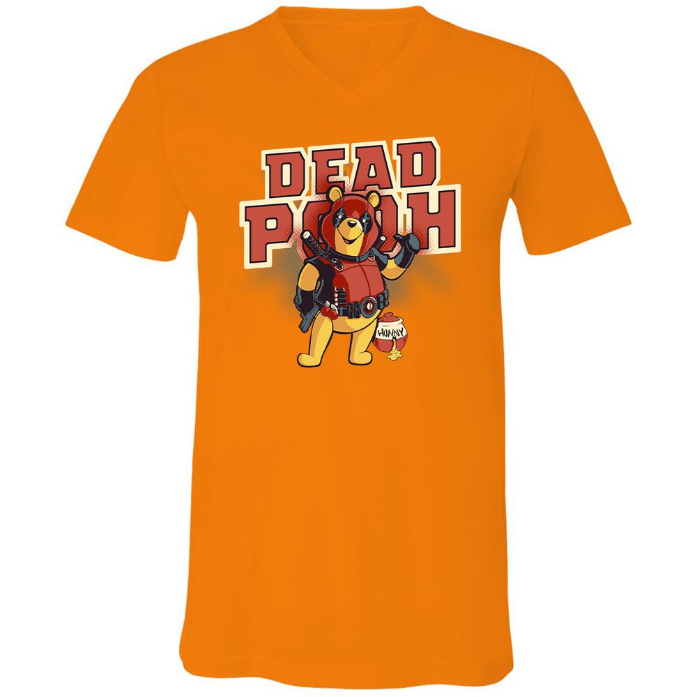 Unisex V-Neck T-Shirt - P6Q373CJ - Orange - 11