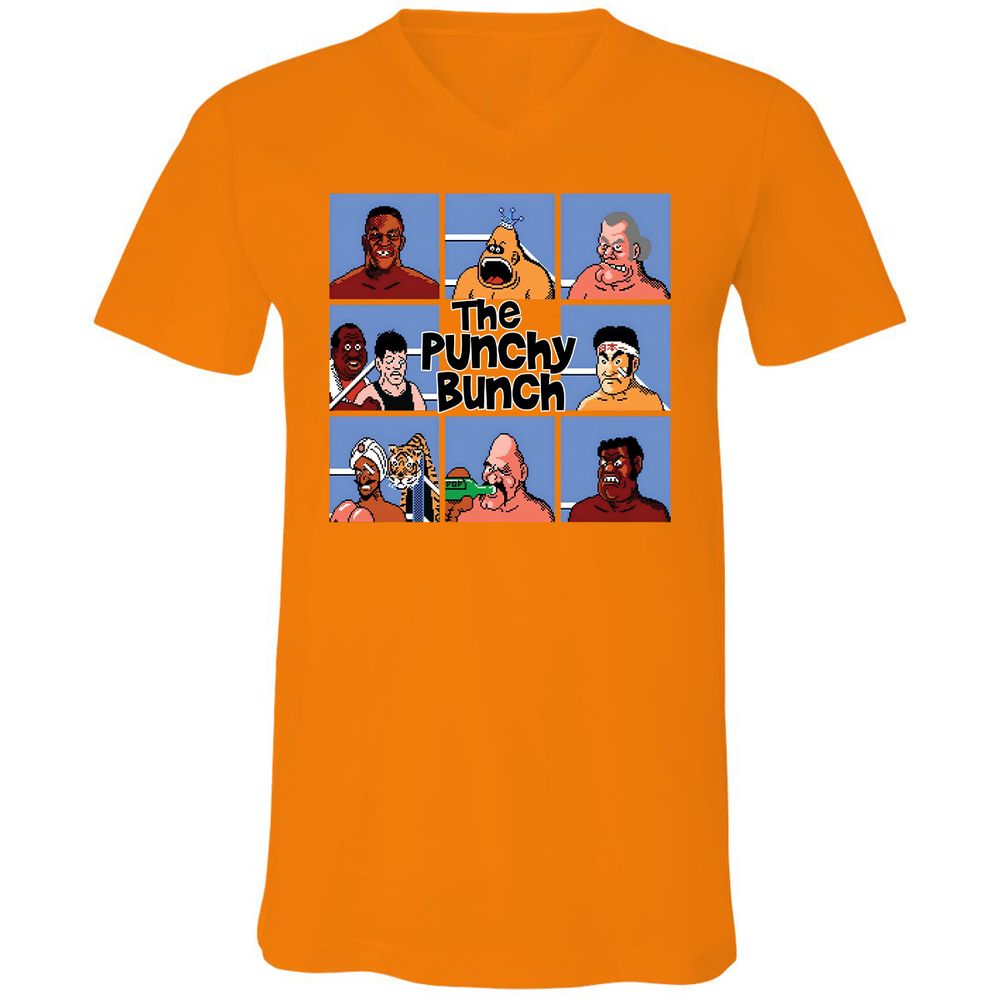 Unisex V-Neck T-Shirt - JAJGFXZY - Orange - 11