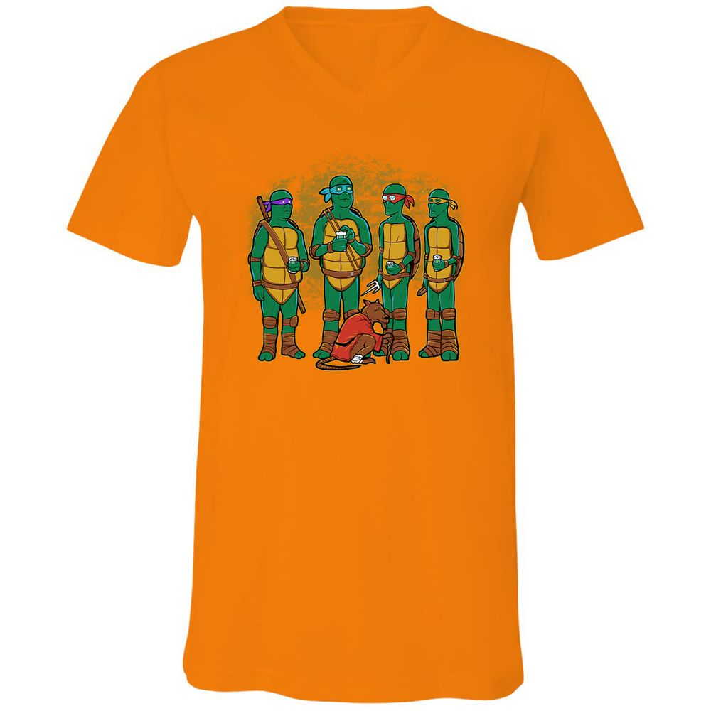 Unisex V-Neck T-Shirt - KD6PSGAN - Orange - 11