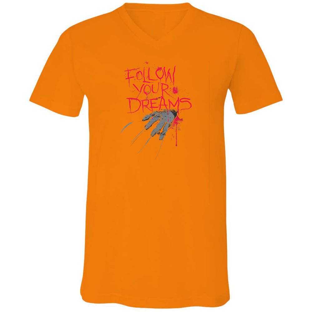 Unisex V-Neck T-Shirt - L1VKGMQK - Orange - 11