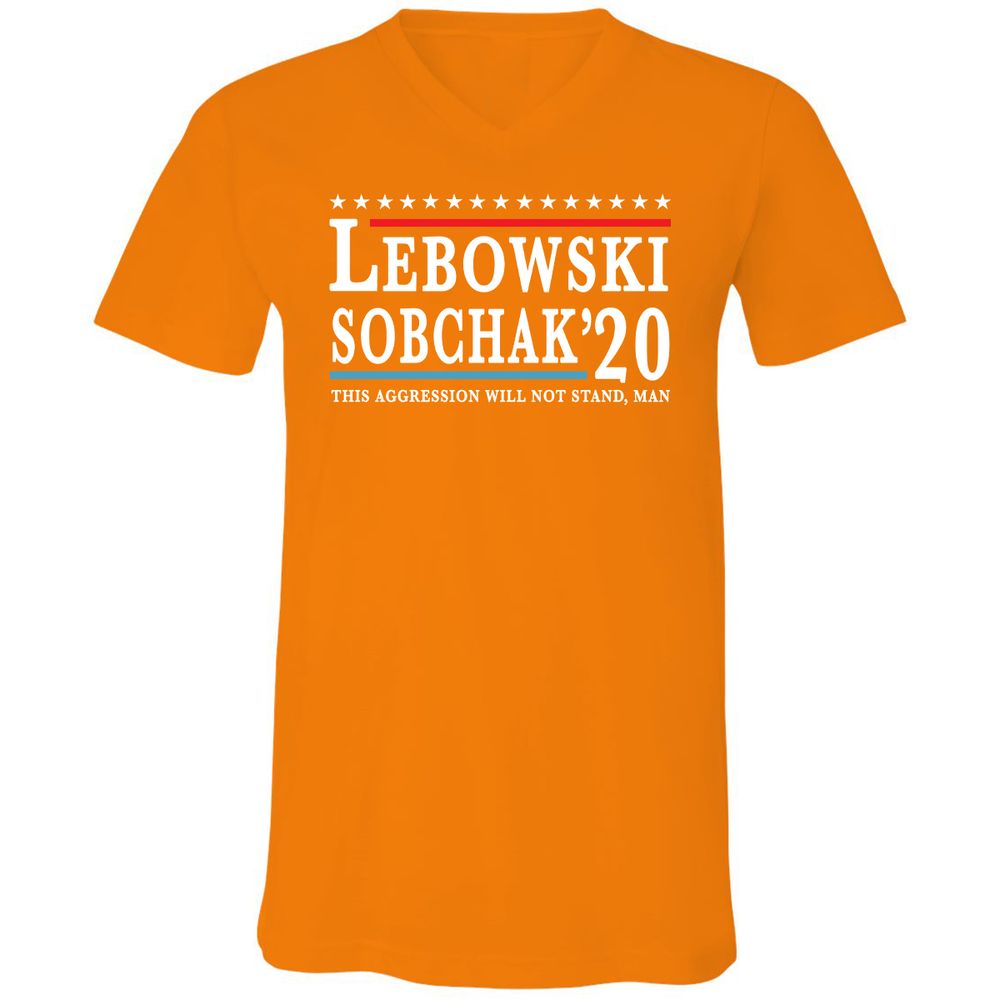 Unisex V-Neck T-Shirt - MV4JAR2U - Orange - 11