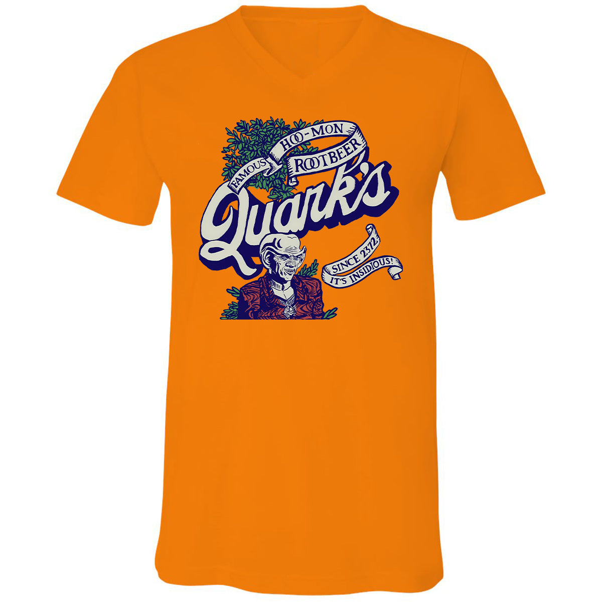 Unisex V-Neck T-Shirt - RA8TM6SA - Orange - 11