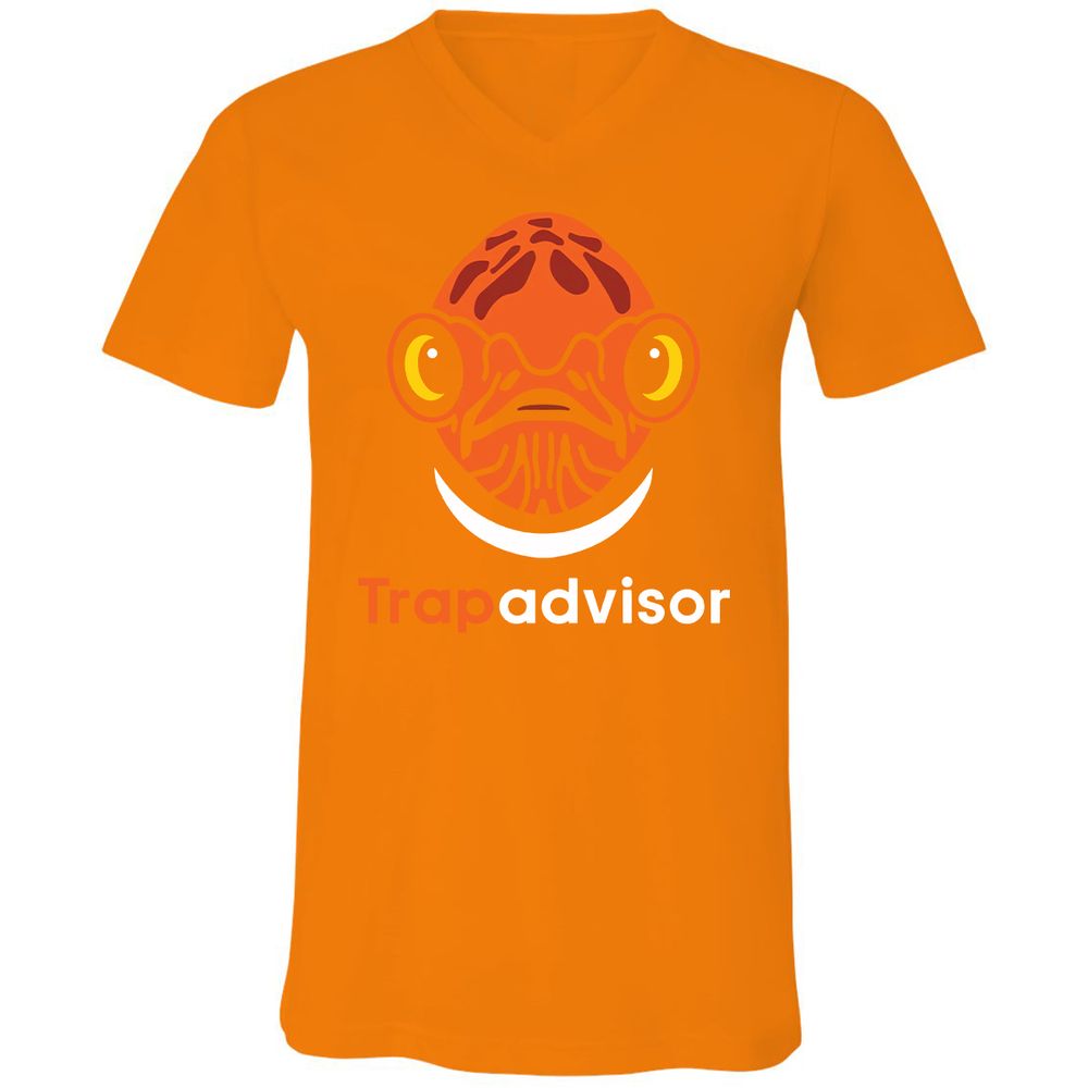 Unisex V-Neck T-Shirt - 37K9DTAN - Orange - 11