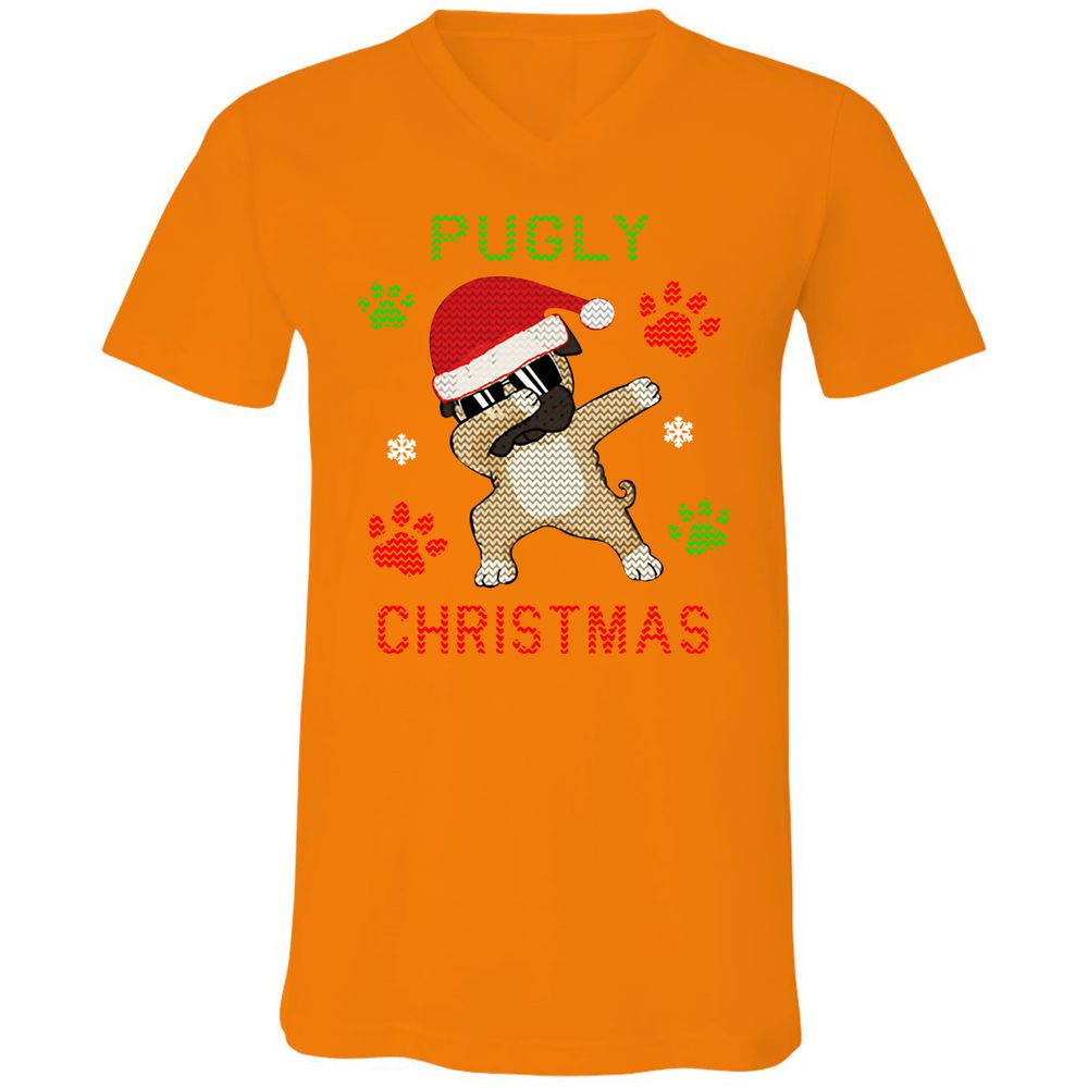 Unisex V-Neck T-Shirt - VBAC8H4S - Orange - 11