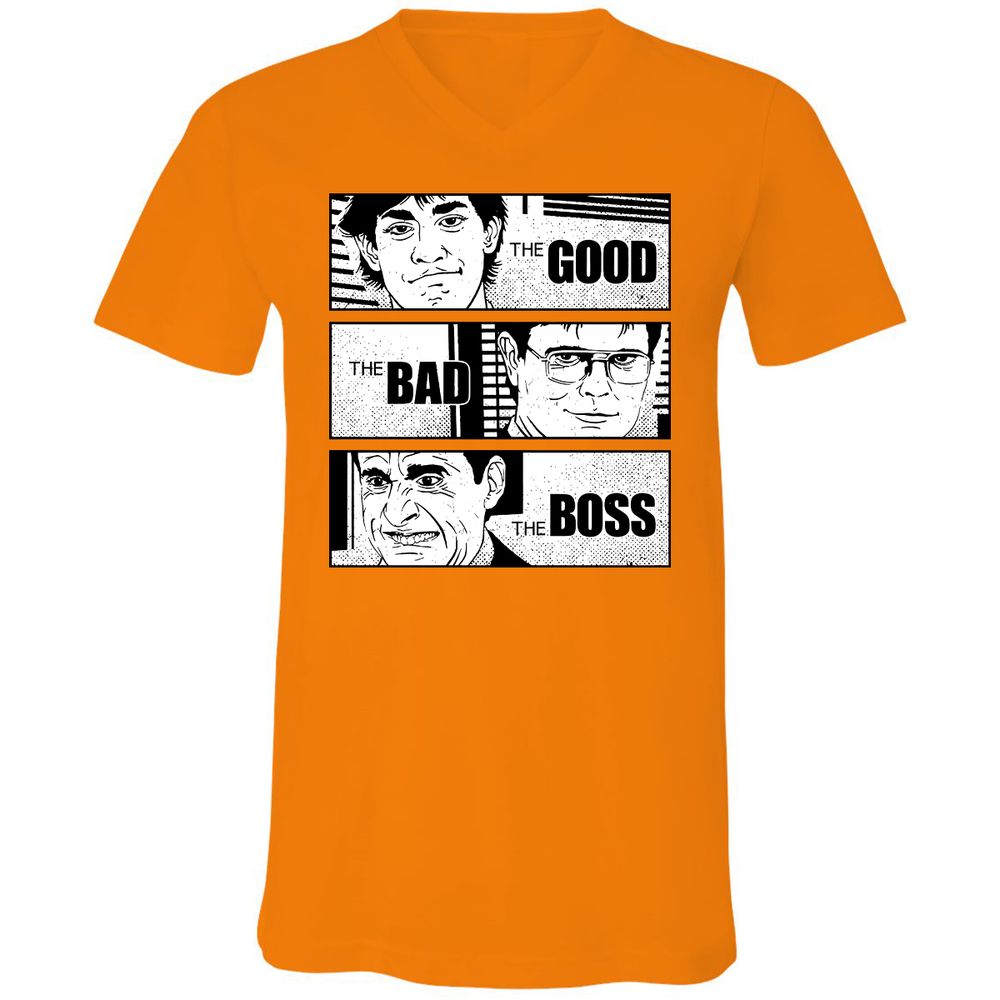 Unisex V-Neck T-Shirt - N32P66WQ - Orange - 11